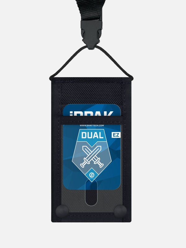 The Dual (EZ Style) | ID Badge Holder with Lanyard & Snap Enclosure  {Designed for those required to constantly remove their primary ID card}