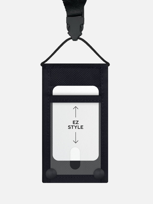 The Dual (EZ Style) | ID Badge Holder with Lanyard & Snap Enclosure  {Designed for those required to constantly remove their primary ID card}
