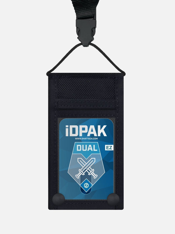 The Dual (EZ Style) | ID Badge Holder with Lanyard & Snap Enclosure  {Designed for those required to constantly remove their primary ID card}